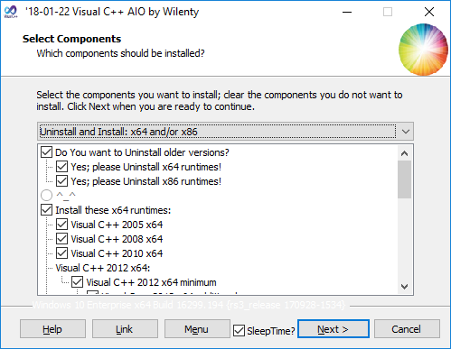 Visual C++ AIO InstallerUninstaller 18.01.22