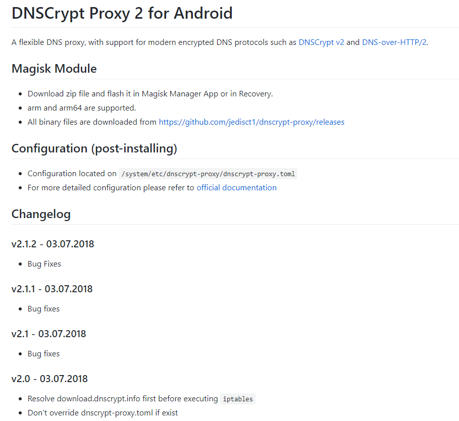 DNSCrypt Proxy 2 for Android